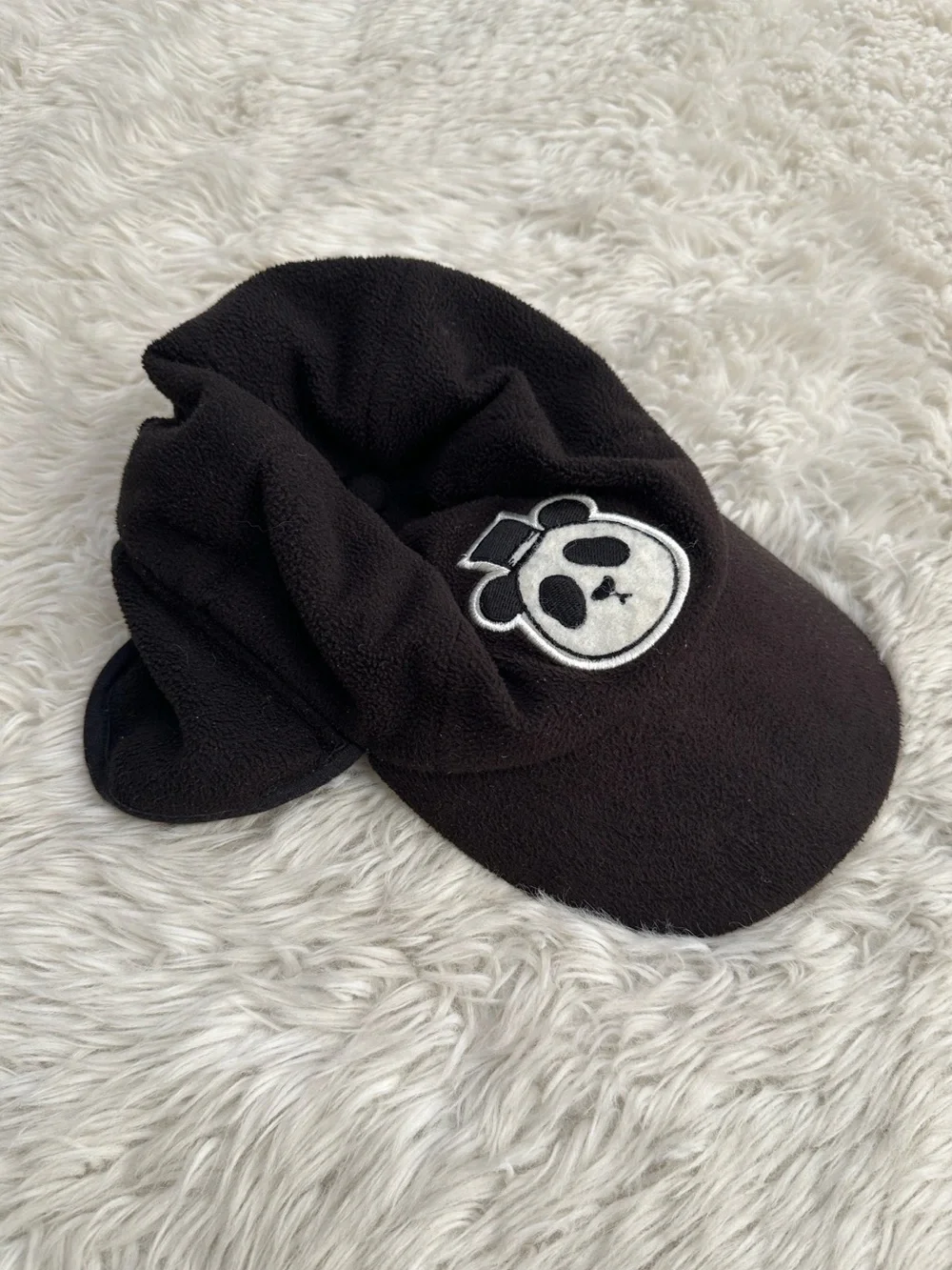 Mini Rodini Black Panda Patch Cap